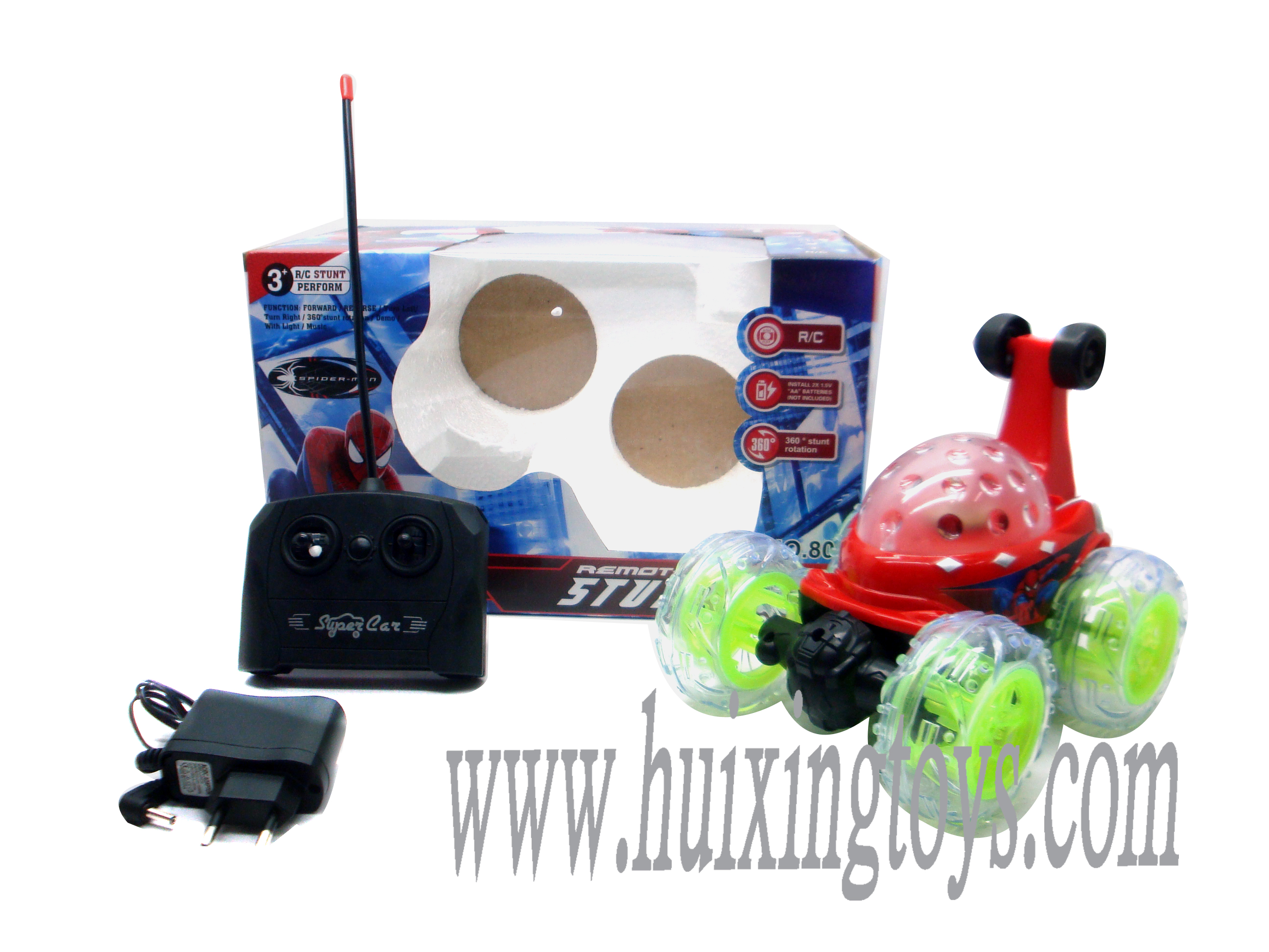 FOUR FUNCTION SPIDEMAN  TIP LORRY WITH LIGHT MUSIC AND BATTERY