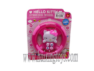 HELLOKITTY SOLID COLOR WITH LIGHT AND MUSIC STEEL WHEEL