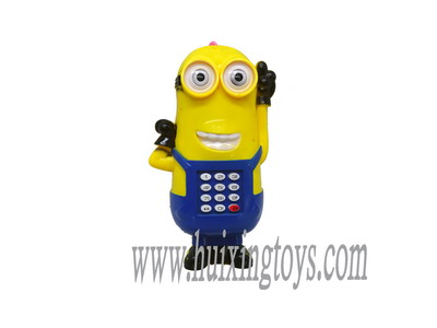 YELLOW PEOPLE TELEPHONE WITH LIGHT MUSIC