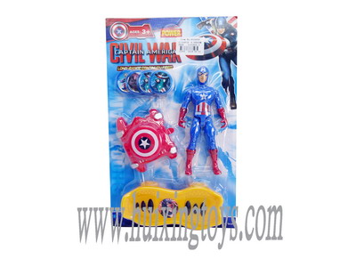 New American captain America team shine + super skateboard + watch launcher (with light + packet pow