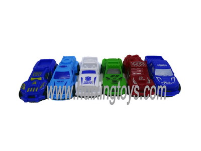 PULL BACK POLICE CAR 6PCS