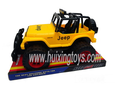 YELLOW FRICTION JEEP CAR