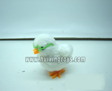 WIND UP HEN WITH GLASS